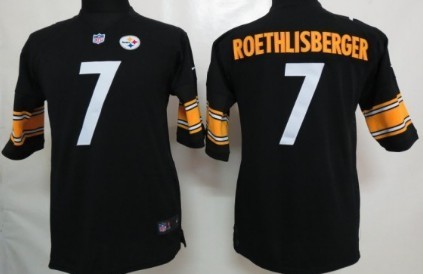 Nike Black youths Game Jersey Pittsburgh Steelers 7 Ben Roethlisberger